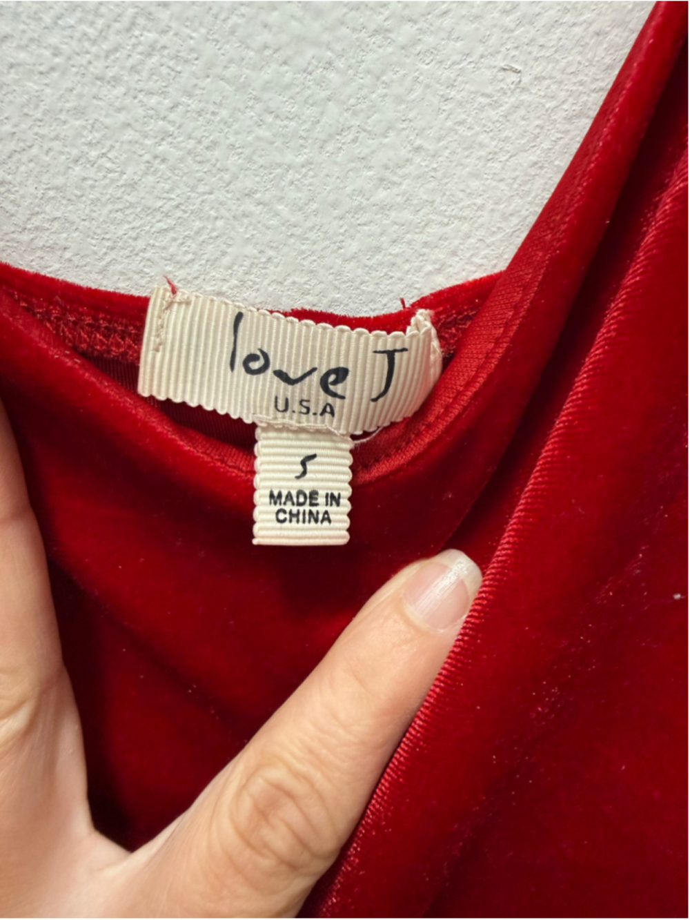 Women's Love J Red Velvet Mini Dress with Gold Chain Straps S - Picture 3 of 6
